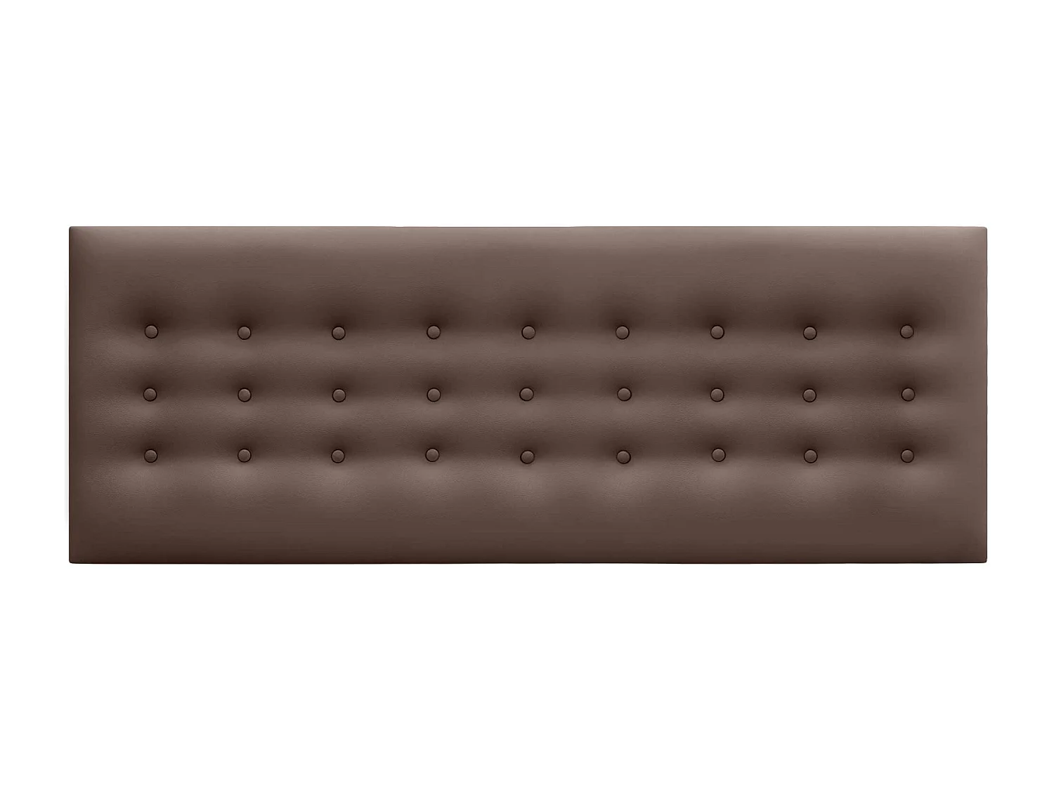 DHOME Cabeceira de Polipele com 3 Fileiras de Botões Cabeceira Estofada de Cama Luxuosa (Chocolate, 135cm)