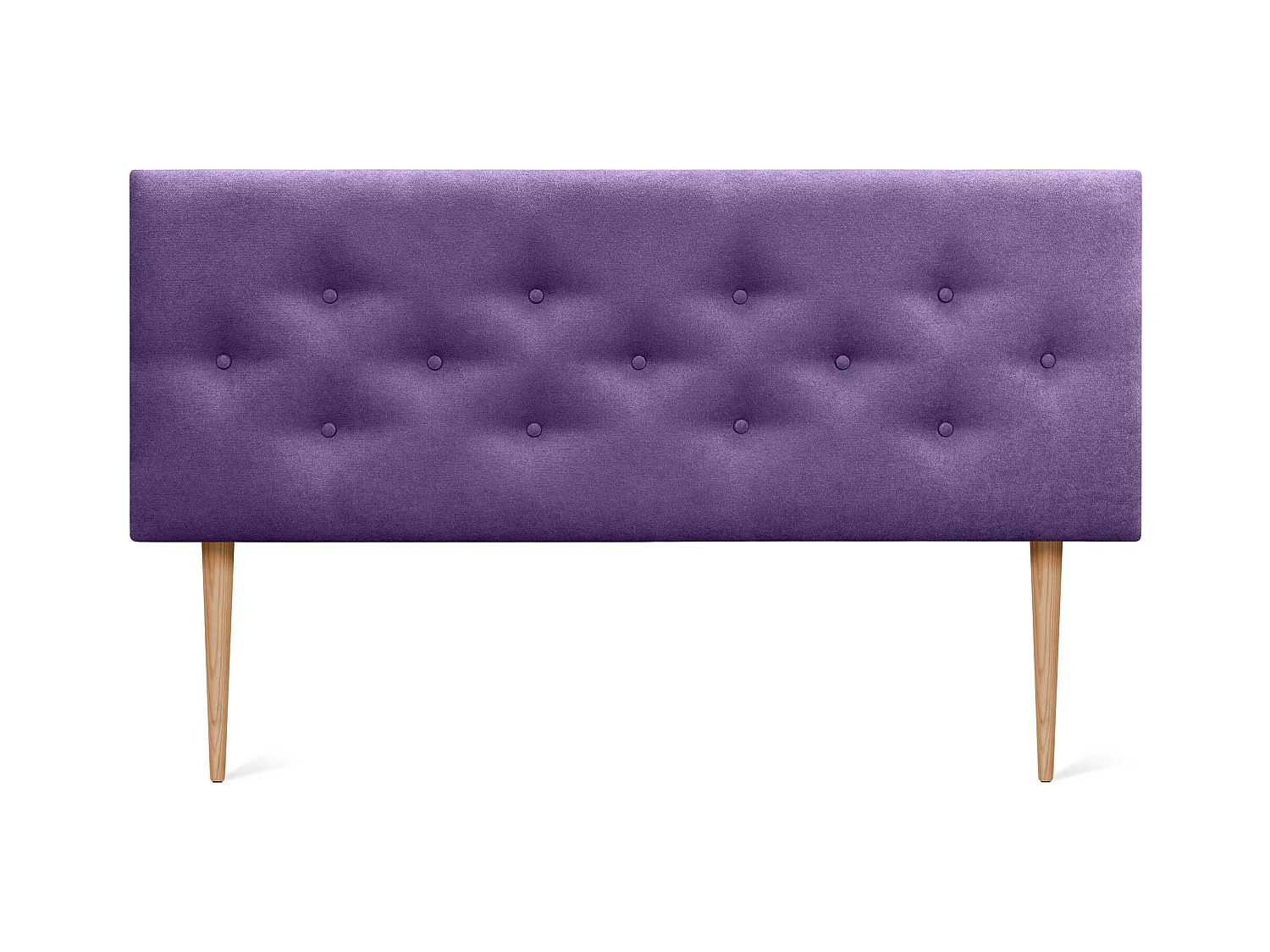 DHOME Tête de Lit en Tissu ACUALINE avec 3 Rangées Entrelacées de Boutons et Pieds Tête de Lit Capitonnée de Luxe(Lilas, 160cm)