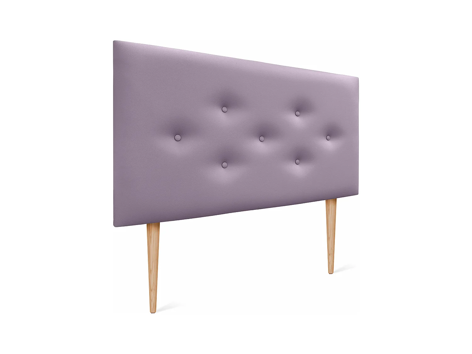 DHOME Tête de lit en simili cuir avec 3 rangées de boutons entrelacés Tête de lit rembourrée pour lit de luxe (Lilas, 95cm)