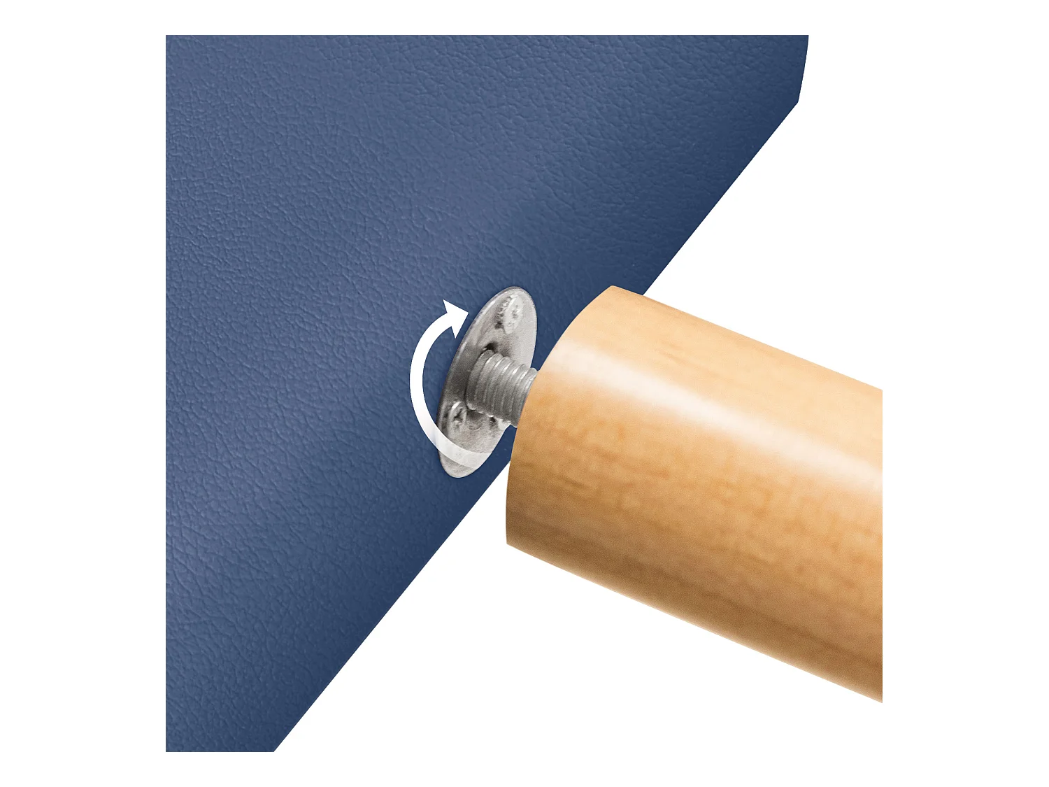 DHOME Tête de lit en simili cuir avec 3 rangées de boutons entrelacés Tête de lit rembourrée pour lit de luxe (Bleu, 90cm)