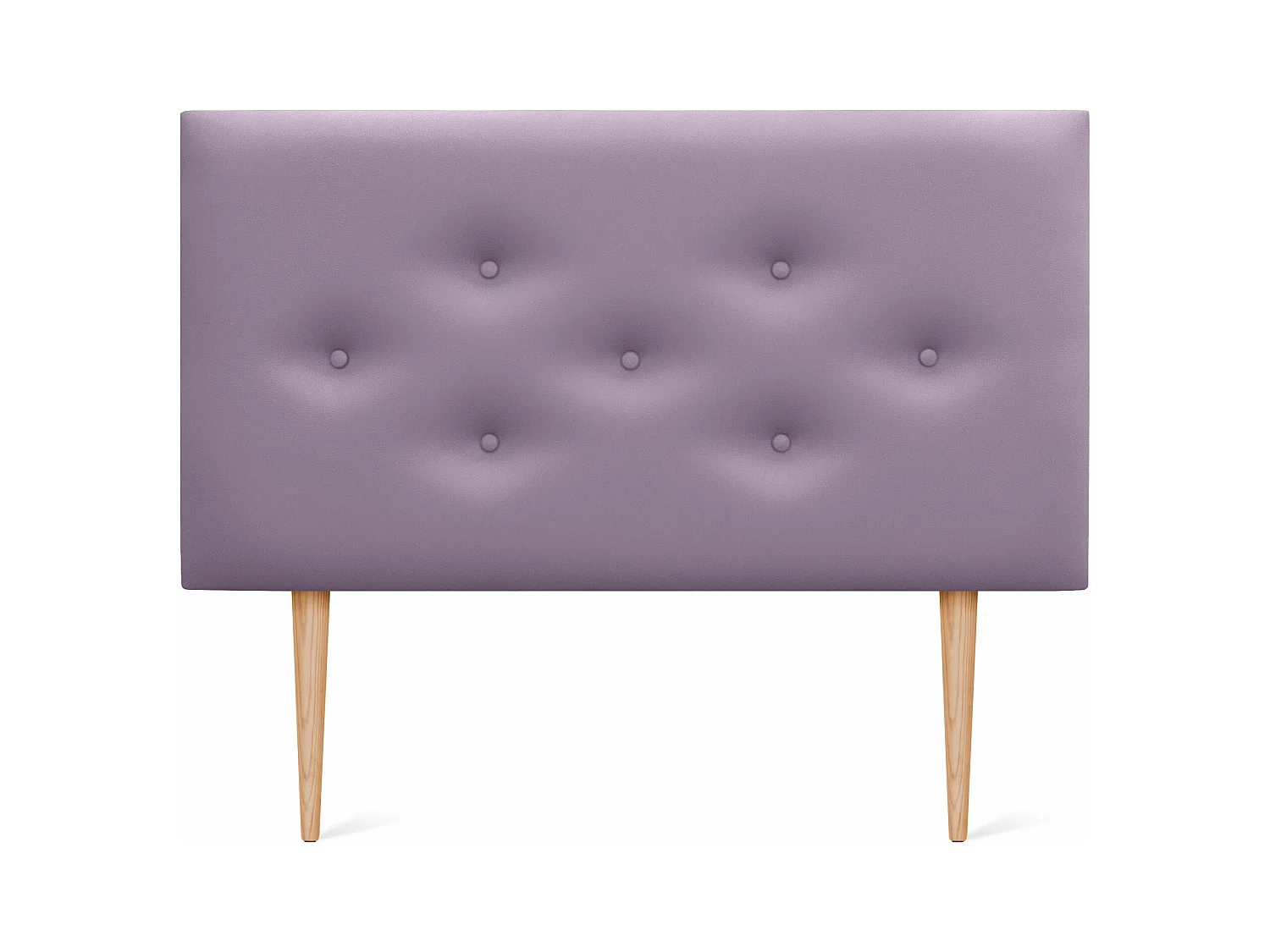 DHOME Tête de lit en simili cuir avec 3 rangées de boutons entrelacés Tête de lit rembourrée pour lit de luxe (Lilas, 110cm)