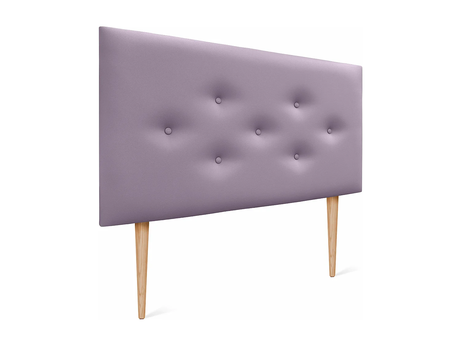 DHOME Tête de lit en simili cuir avec 3 rangées de boutons entrelacés Tête de lit rembourrée pour lit de luxe (Lilas, 110cm)