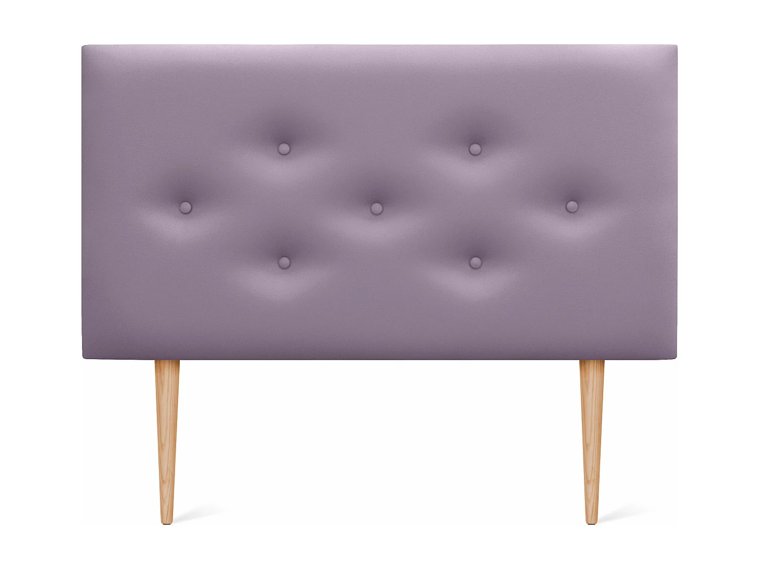 DHOME Tête de lit en simili cuir avec 3 rangées de boutons entrelacés Tête de lit rembourrée pour lit de luxe (Lilas, 110cm)