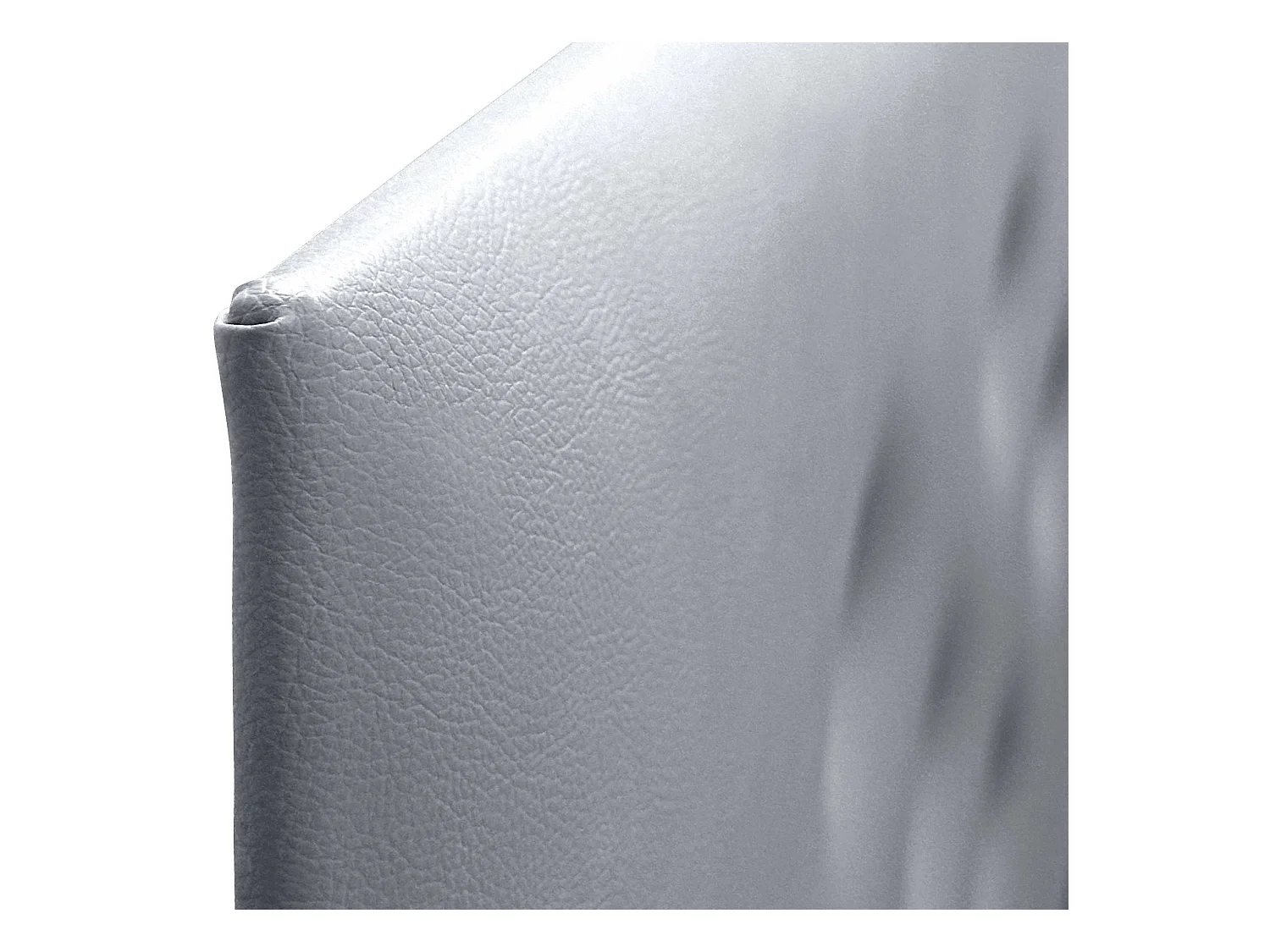 DHOME Tête de lit en simili cuir avec 3 rangées de boutons entrelacés Tête de lit rembourrée pour lit de luxe (Argent, 135cm)