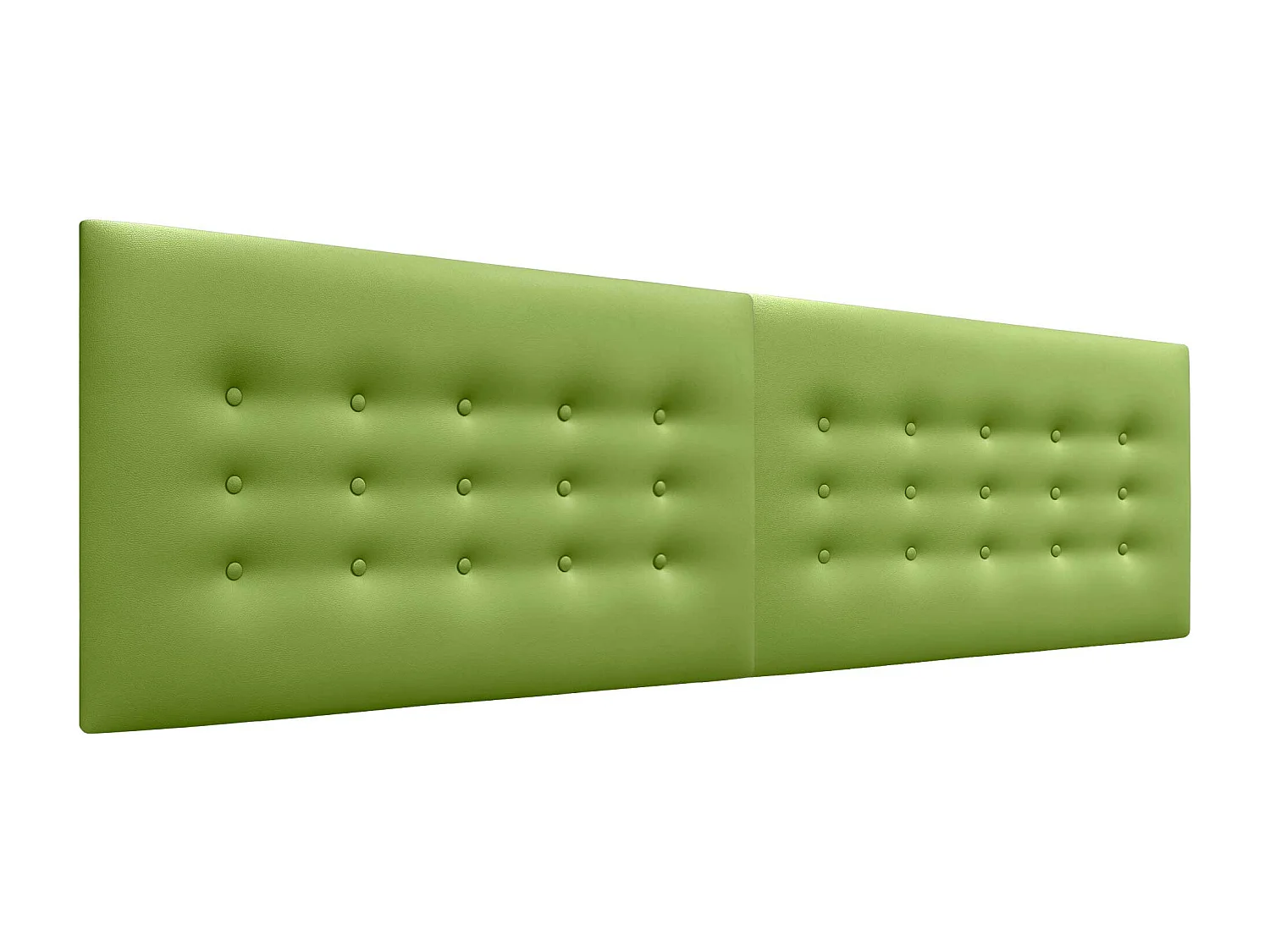 DHOME Cabeceira de Polipele com 3 Fileiras de Botões Cabeceira Estofada de Cama Luxuosa (Verde, 220cm (2 peças))