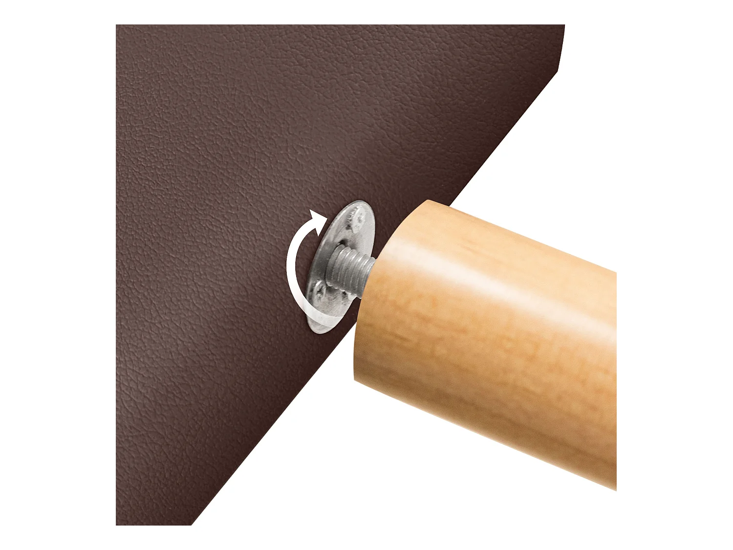 DHOME Tête de lit en simili cuir avec 3 rangées de boutons entrelacés Tête de lit rembourrée pour lit de luxe (Chocolat, 95cm)