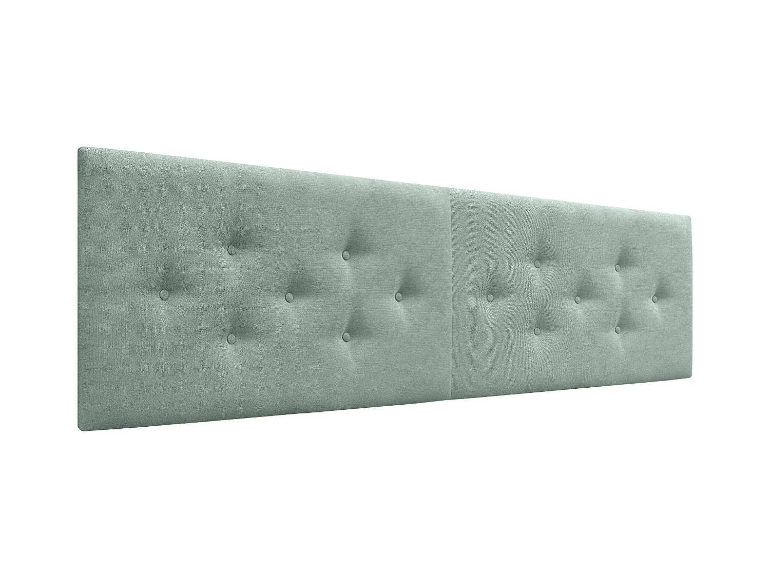 DHOME Tête de Lit en Tissu ACUALINE avec 3 Rangées Entrelacées de Boutons Tête de Lit Capitonnée de Luxe(Vert d’eau, 160cm (2 pièces))