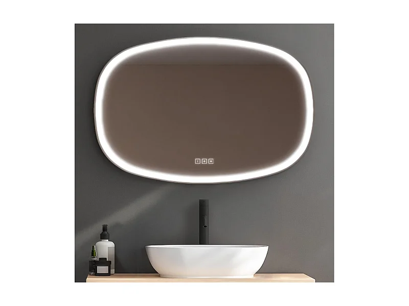 Organischer LED-Spiegel 80x120cm mit Hintergrundbeleuchtung VELORE
