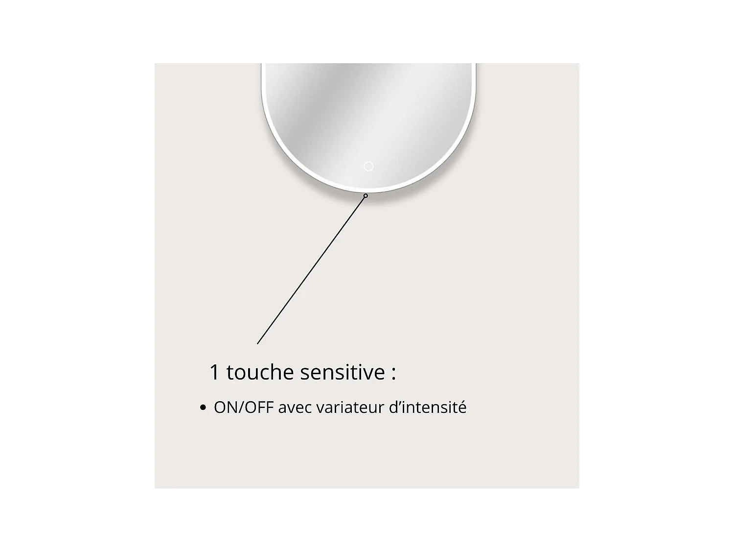 Ovaler LED-Spiegel 85x50cm mit Hintergrundbeleuchtung LUMEA