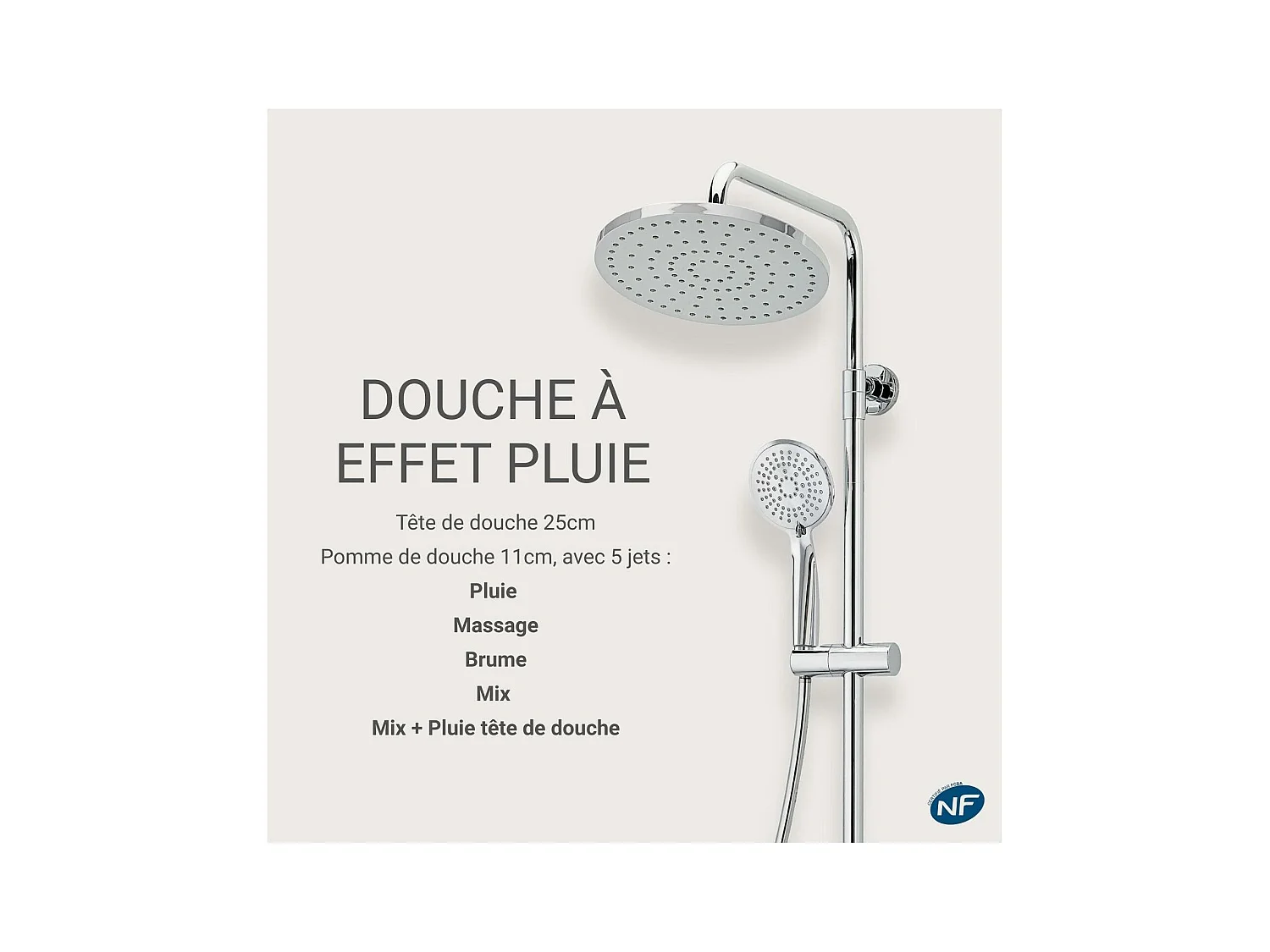 ISHKA ronde chromen douchekolom