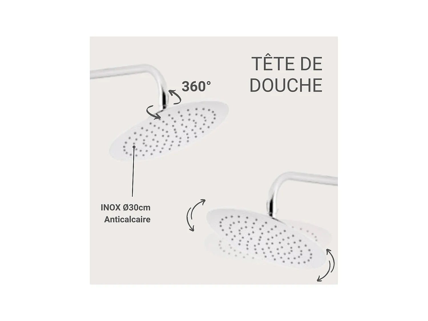 SOMA chromen douchekolom