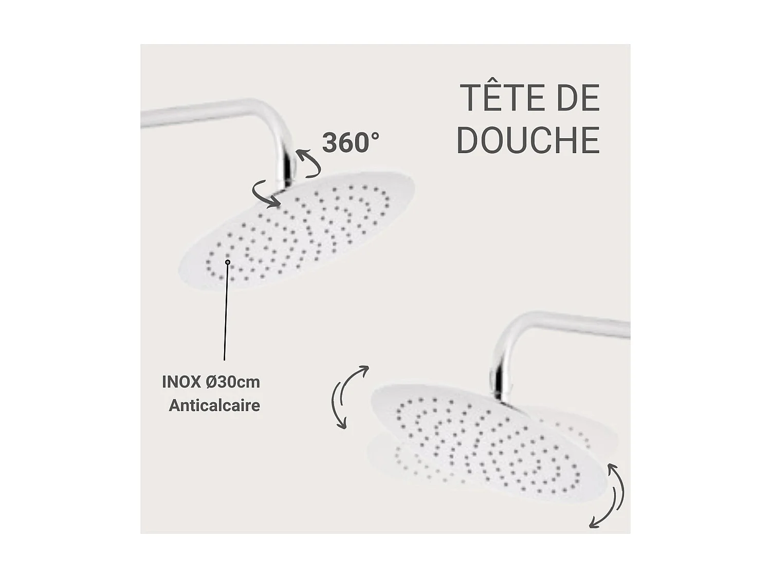 Columna de ducha cromada SOMA