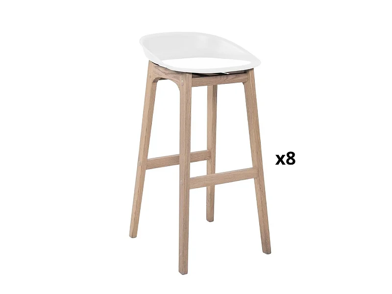 Conjunto de banquinhos de bar de madeira 65cm RIVA