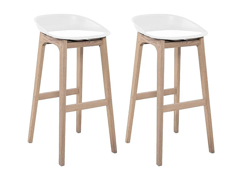 Satz von 65 cm RIVA Barhockern aus Holz