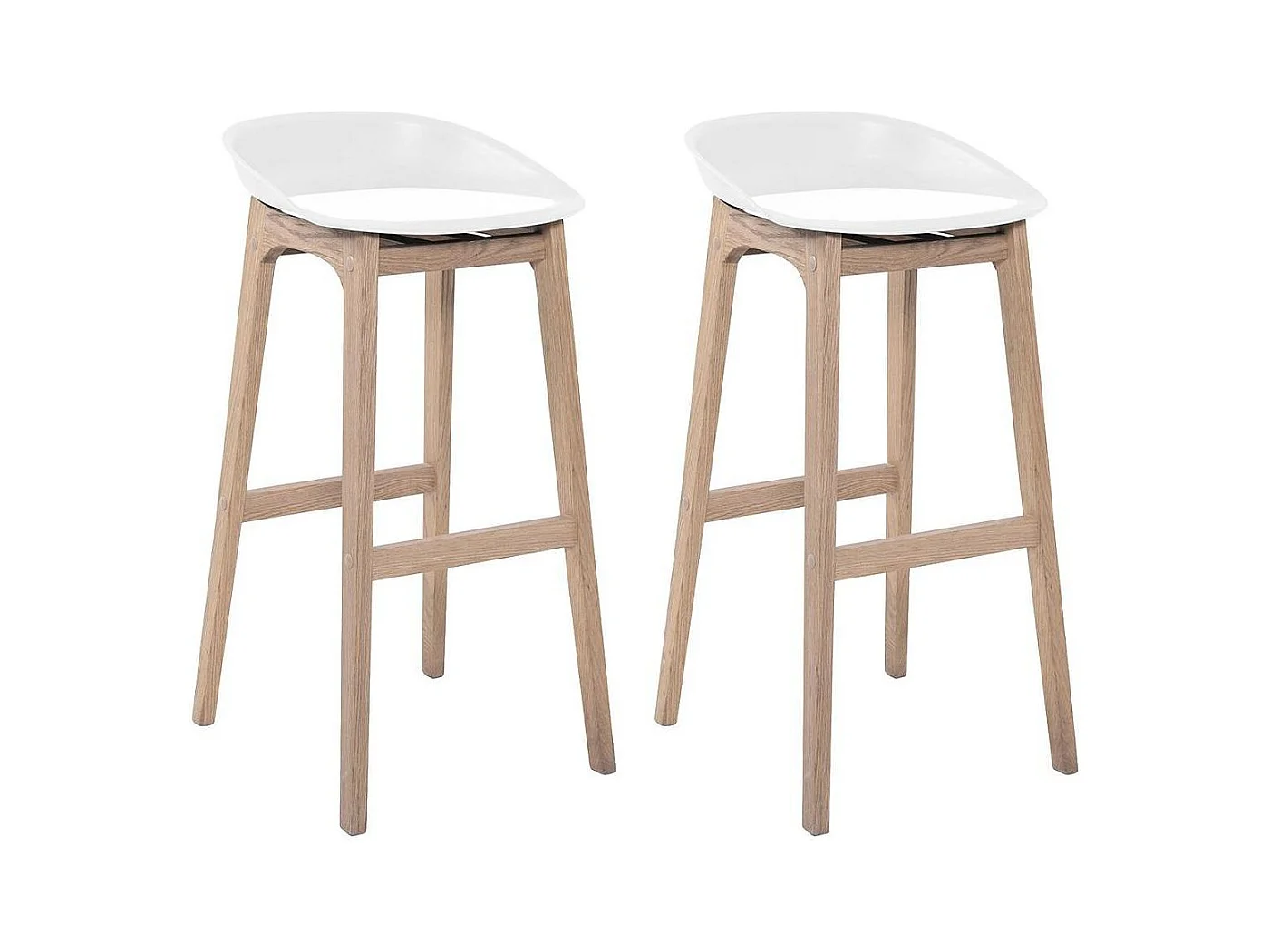 Satz von 65 cm RIVA Barhockern aus Holz