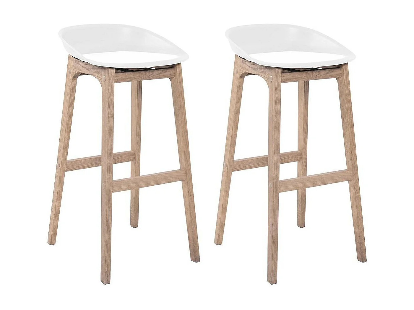 Satz von 65 cm RIVA Barhockern aus Holz