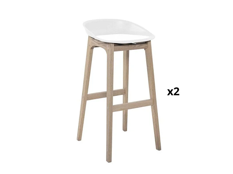 Komplet 65cm drewnianych krzeseł barowych RIVA