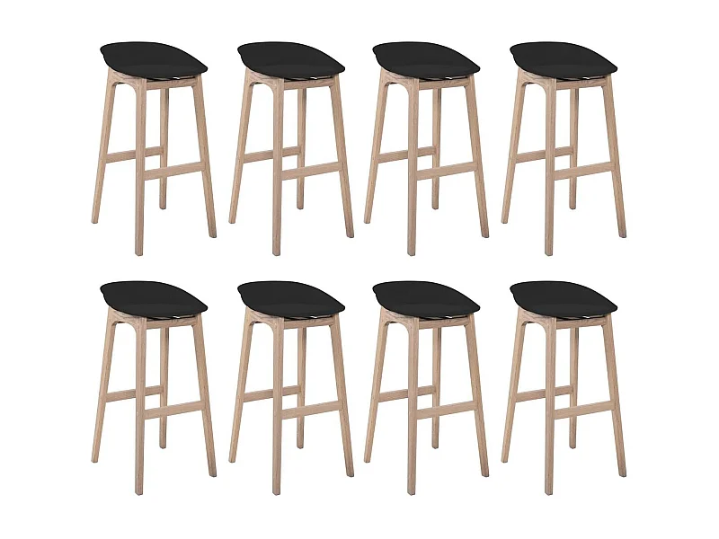 Set van 65cm RIVA houten barkrukken