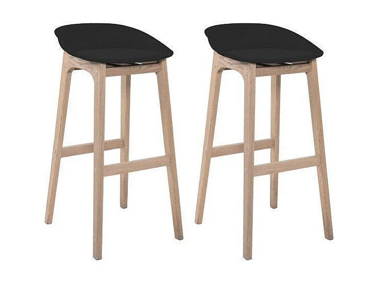 Conjunto de taburetes de bar de madera 65cm RIVA