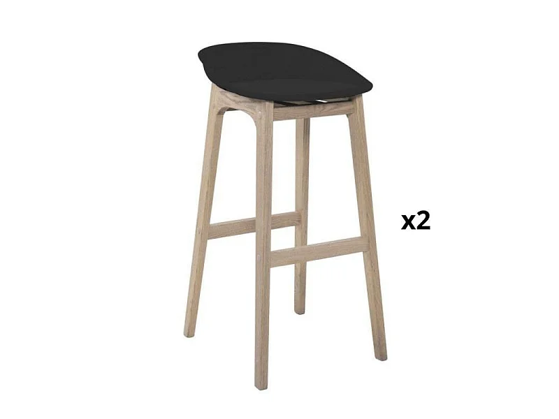 Set van 65cm RIVA houten barkrukken