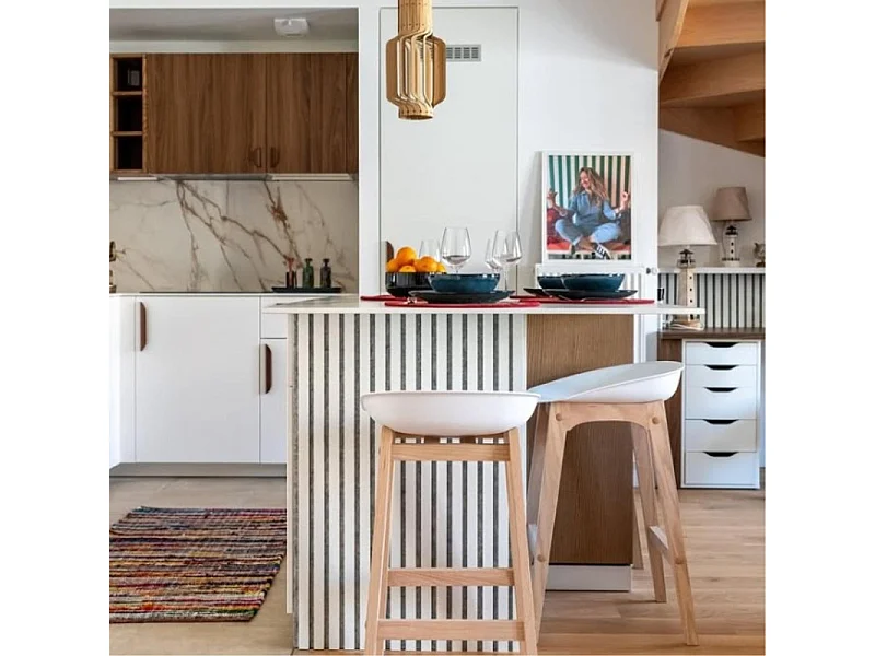 Set van 65cm RIVA houten barkrukken
