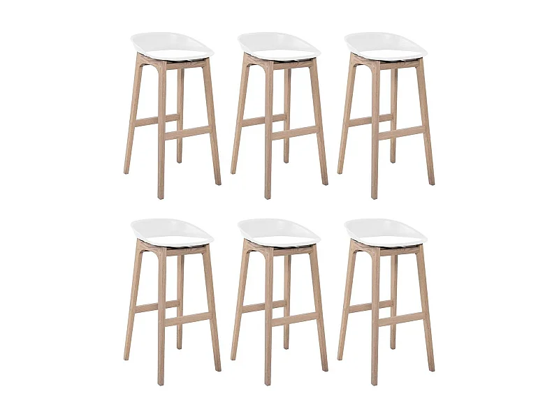 Set van 65cm RIVA houten barkrukken