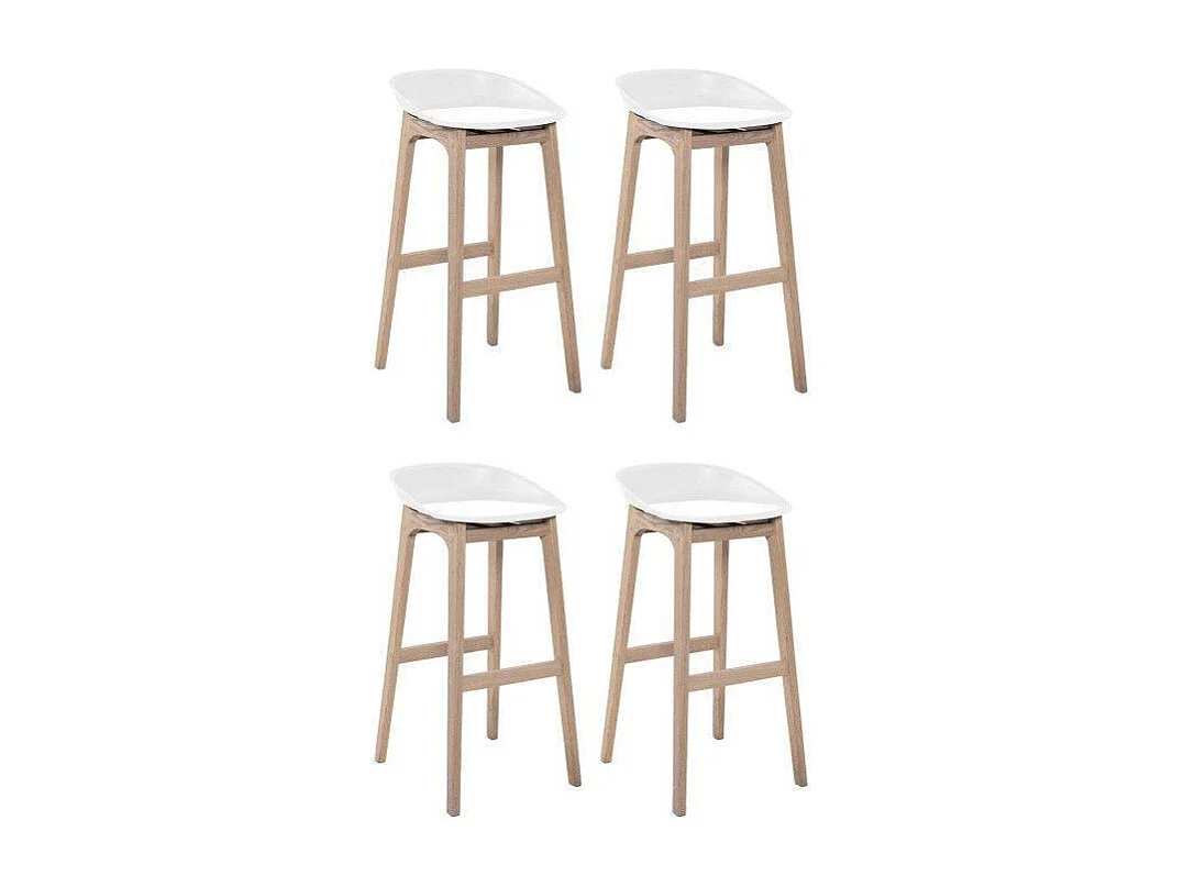 Satz von 65 cm RIVA Barhockern aus Holz