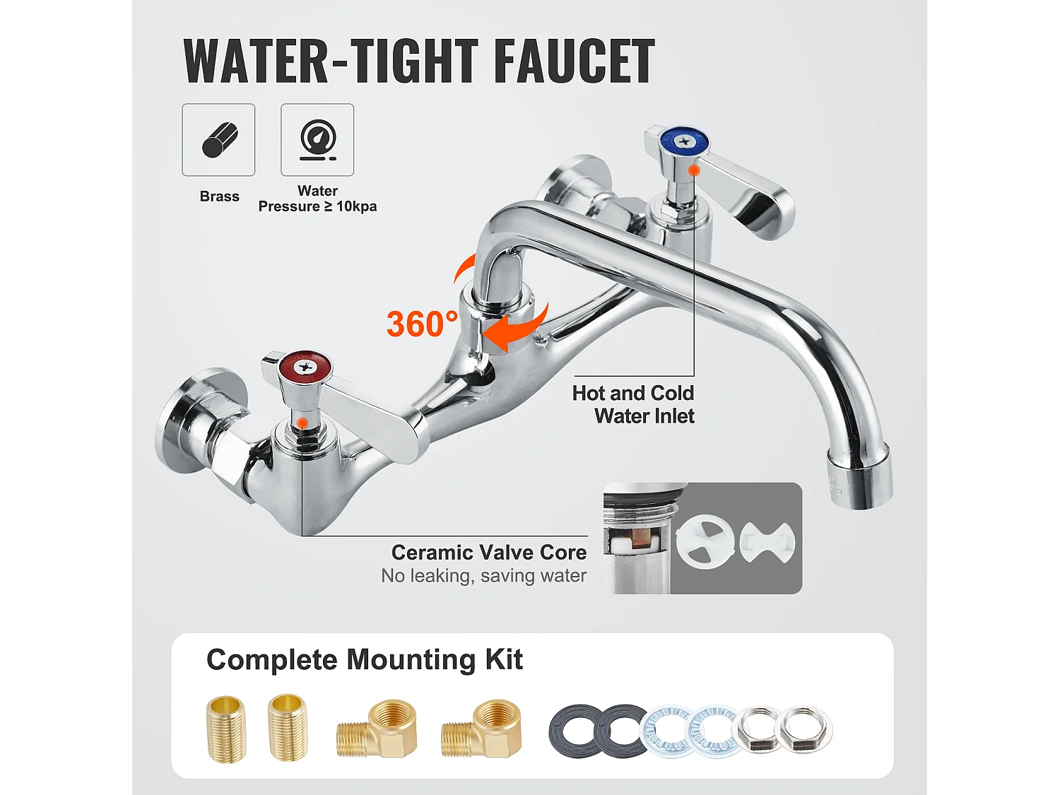 Évier Utilitaire, SucceBuy Évier Utilitaire et de Préparation 45.7x104.1CM 1 Compartiment avec Dosseret en Acier Inoxydable