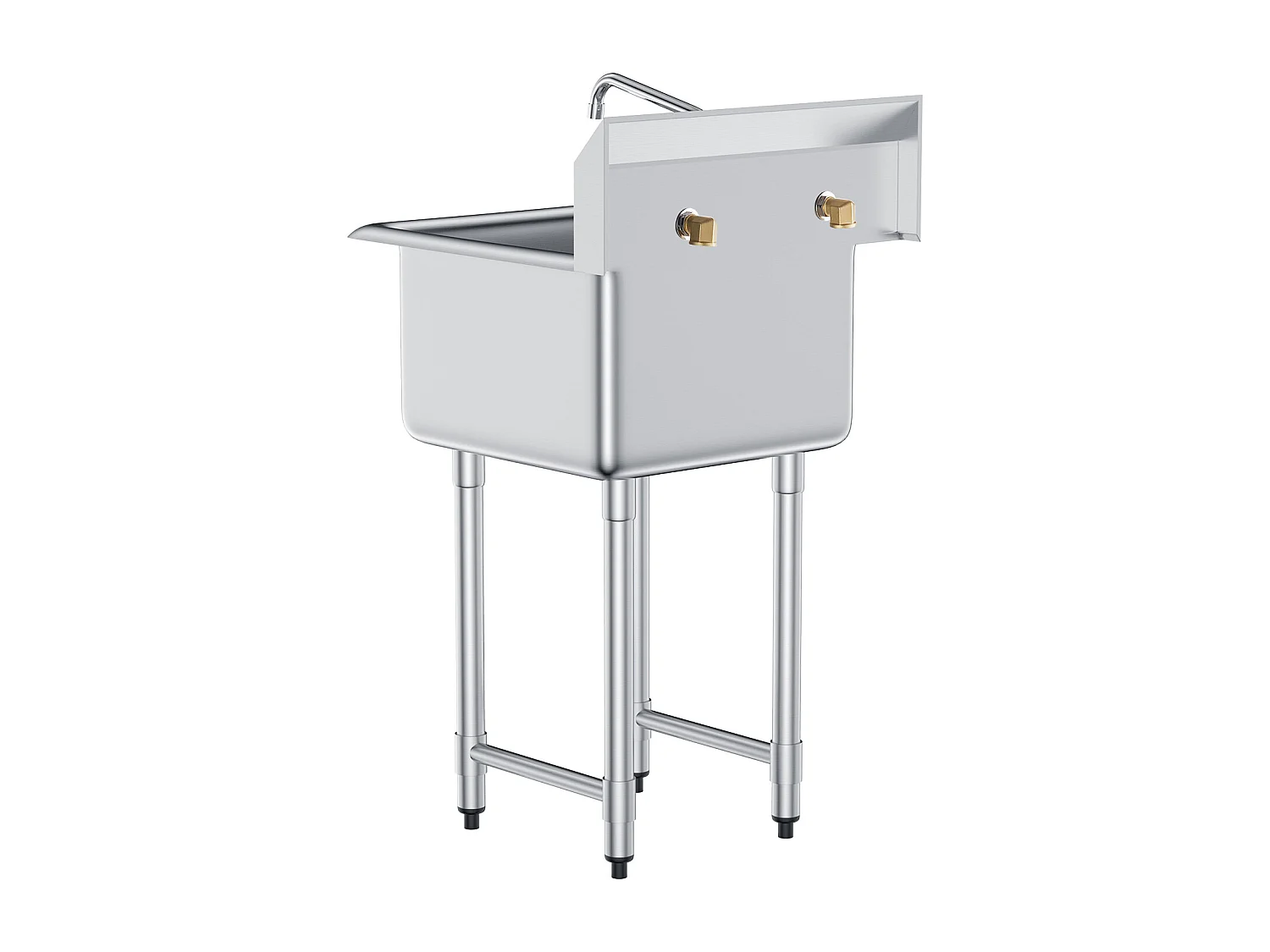 Zlew Gospodarczy, SucceBuy 53.3x104.1CM 1 Komora Zlew Gospodarczy i Przygotowawczy ze Stalowym Panelem Tylnym