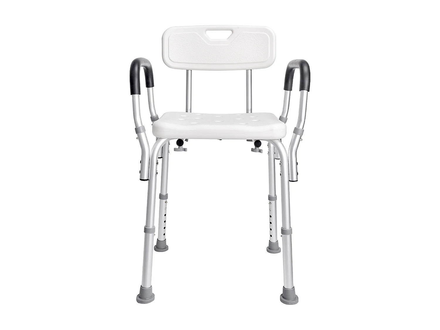 Duschstuhl SucceBuy Duschstuhl mit Rückenlehne und Armlehnen, Höhenverstellbare Badebank, 158 kg Tragkraft