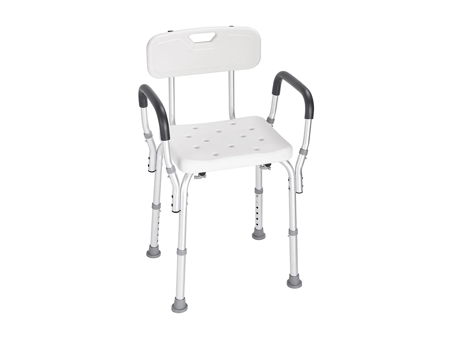 Duschstuhl SucceBuy Duschstuhl mit Rückenlehne und Armlehnen, Höhenverstellbare Badebank, 158 kg Tragkraft