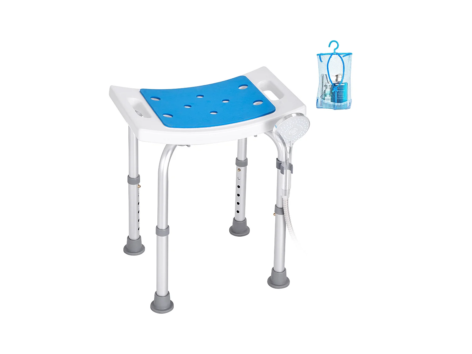 Chaise de Douche SucceBuy  Chaise de Douche Réglable, Tabouret de Bain Rembourré, Capacité de 350 lb