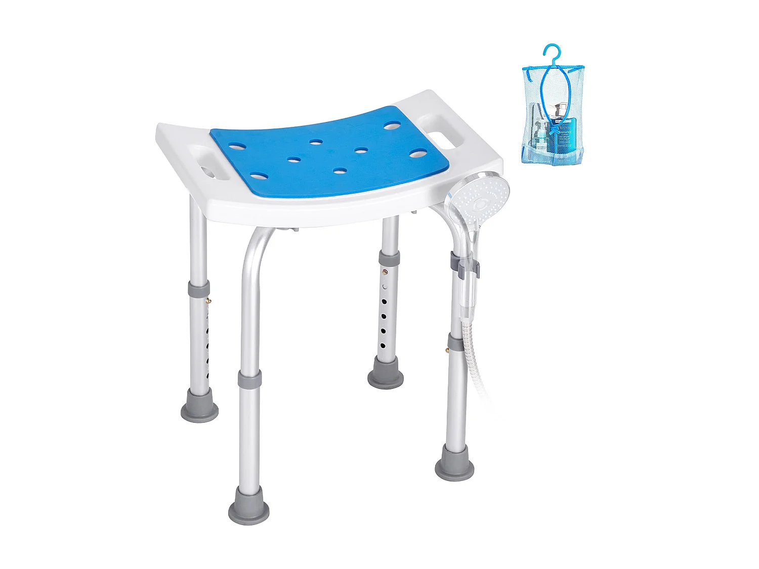 Chaise de Douche SucceBuy  Chaise de Douche Réglable, Tabouret de Bain Rembourré, Capacité de 350 lb