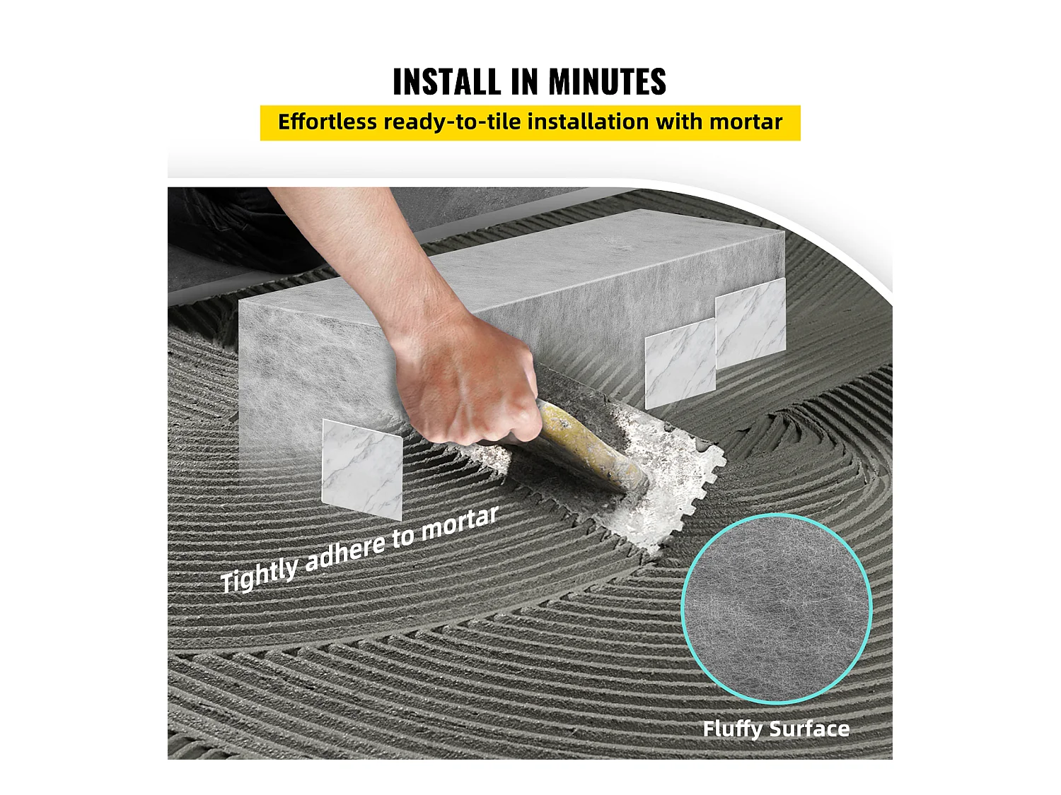 Tabouret de Douche, SucceBuy Banc de Douche Rectangulaire, Prêt à Carreler et Imperméable, 97x29x50 CM