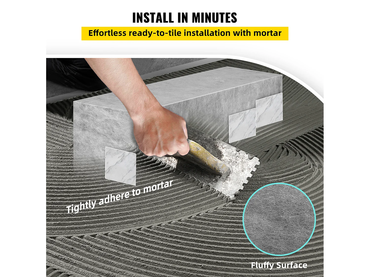 Tabouret de Douche, SucceBuy Banc de Douche Rectangulaire, Prêt à Carreler et Imperméable, 97x29x50 CM