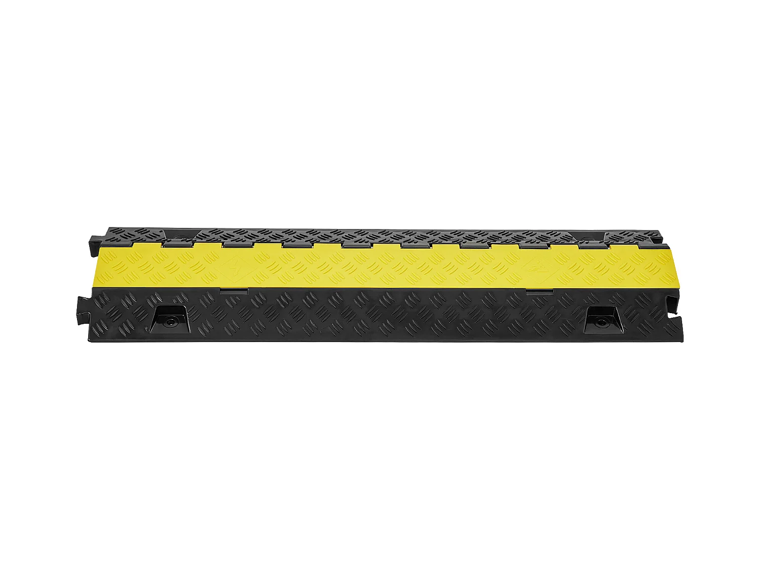 Rampe de Protection de Câble à 2 Canaux SucceBuy, Capacité de 9980kg en TPU Robuste, Ralentisseur de Vitesse avec Couvercle Rabattable en TPR