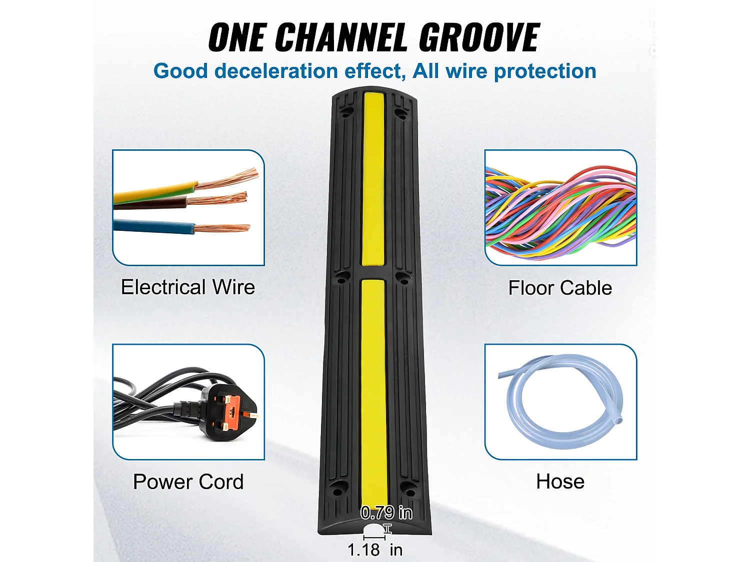 Cable Protector Ramp 99 cm SucceBuy 4-Pack 18000 Libbre Rallentatore