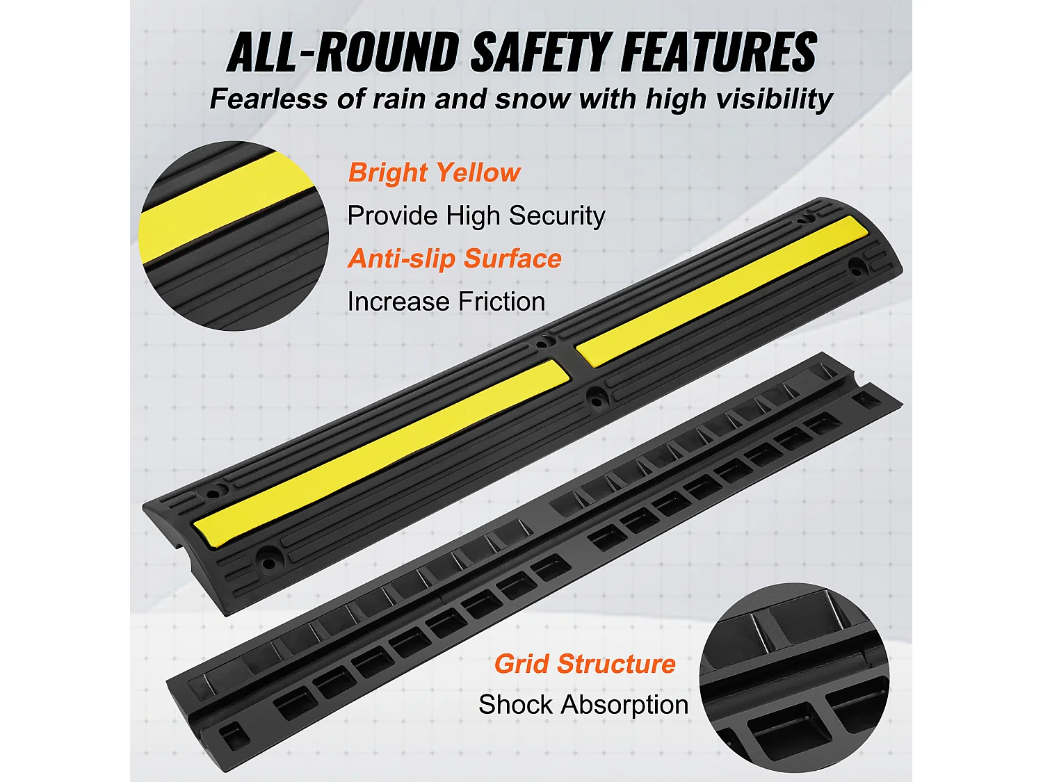 Cable Protector Ramp 99 cm SucceBuy 4-Pack 18000 Libbre Rallentatore