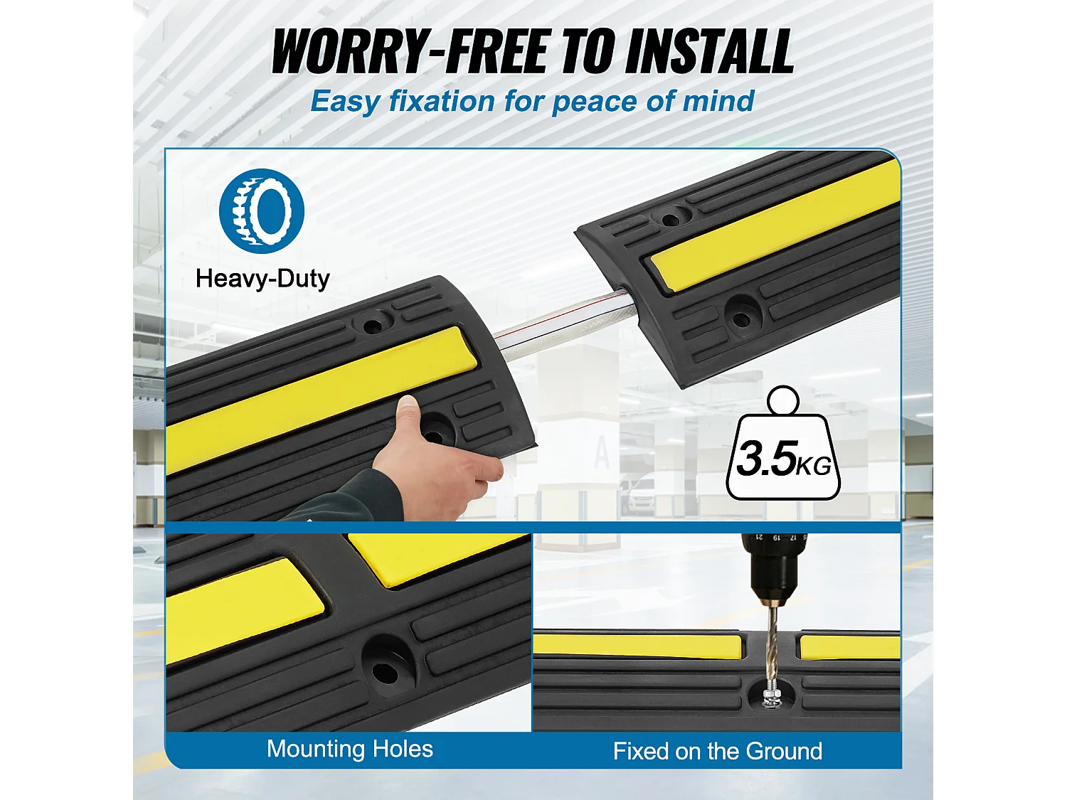 Cable Protector Ramp 99 cm SucceBuy 4-Pack 18000 Libbre Rallentatore