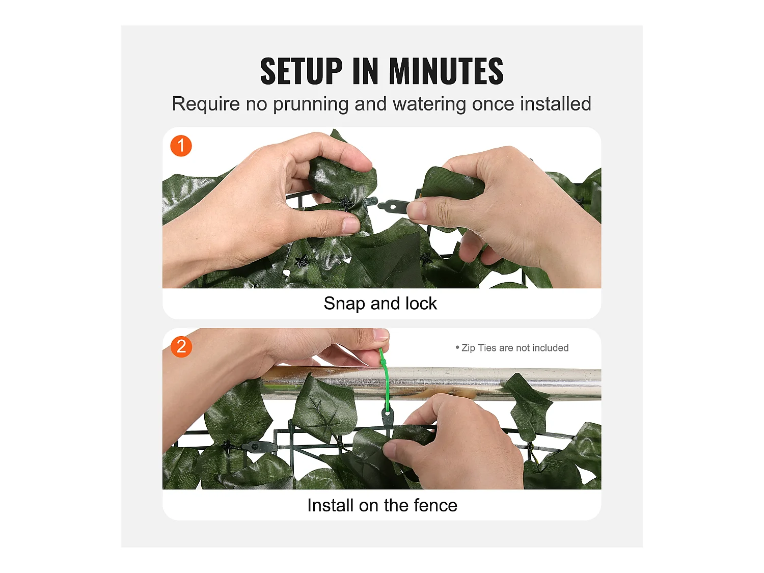 Panneaux de Buis Artificiels SucceBuy Panneau Décoratif de Clôture D'intimité en Feuilles de Lierre Artificiel 149.8cm x 248.9cm