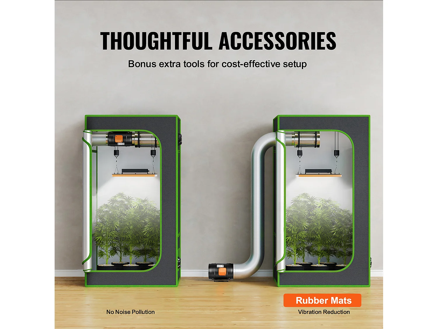 Inline Kanaalventilator 20 cm SucceBuy, HVAC-afzuigventilator met EC-variabele Snelheidsregeling