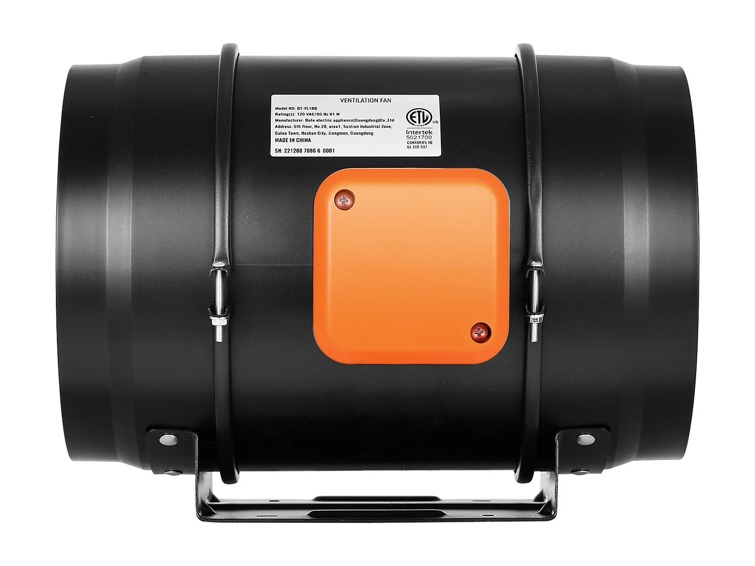 Inline Kanaalventilator 20 cm SucceBuy, HVAC-afzuigventilator met EC-variabele Snelheidsregeling