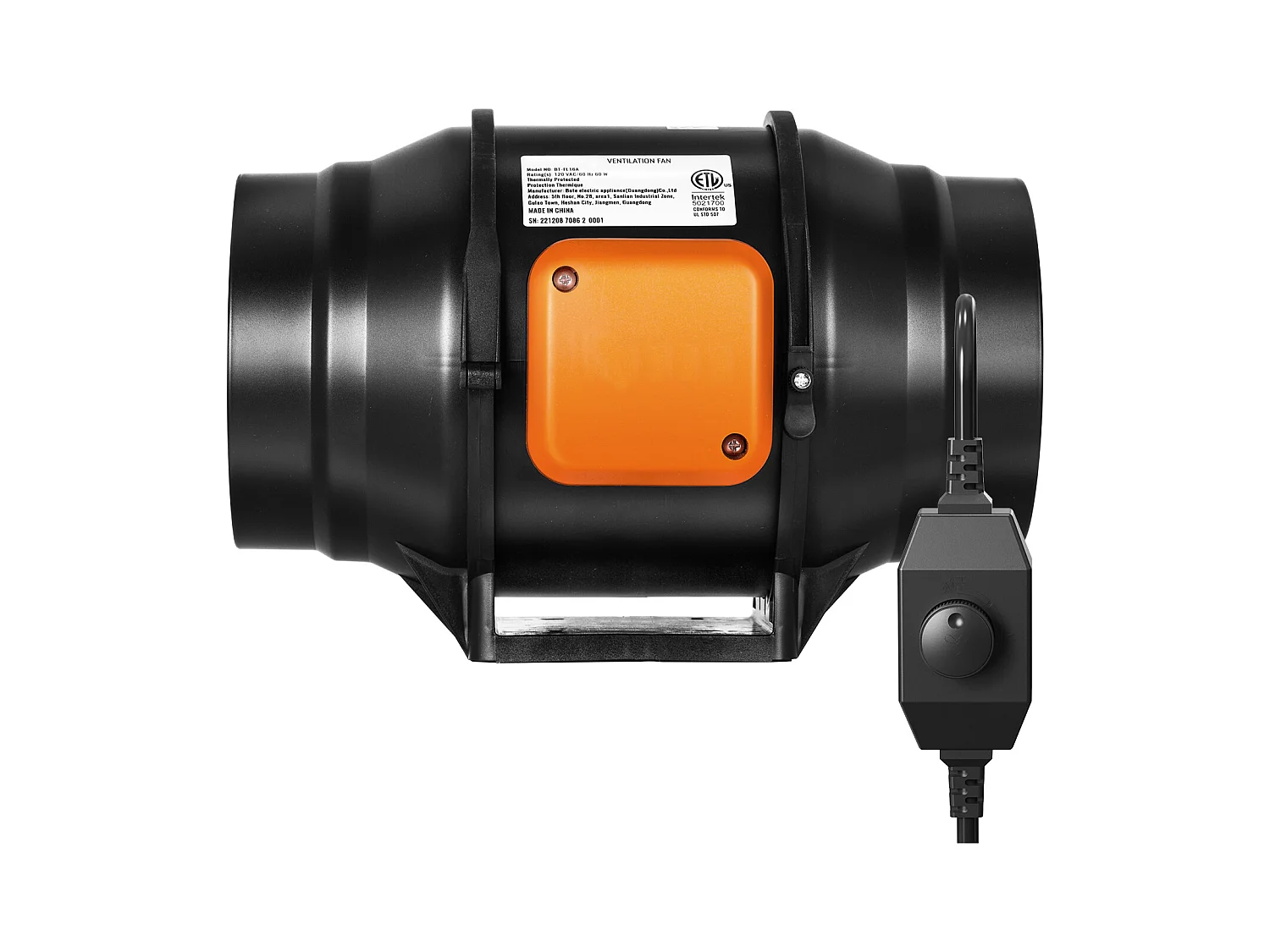 Ventilador de Conducto en Línea SucceBuy de 152,4 mm con Control de Velocidad Variable de CA