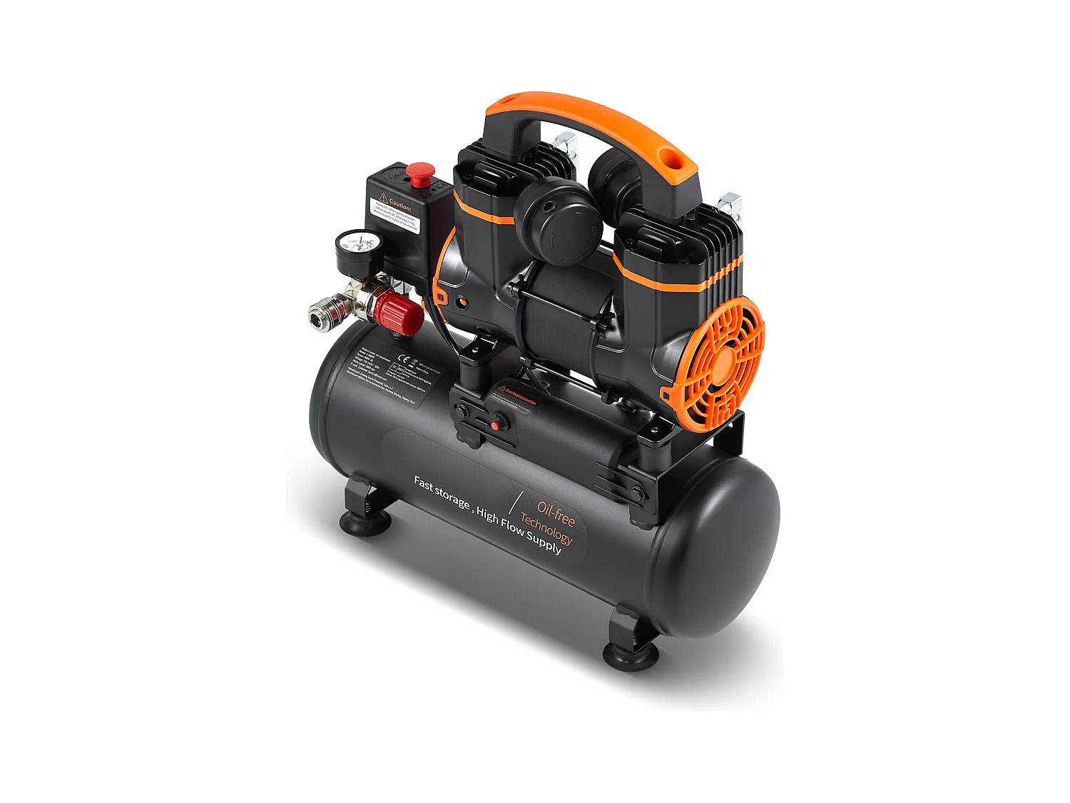 Compresseur D'air SucceBuy de 2,1 Gallons, 900 W, 2,2 CFM à 90 PSI, 70 dB Ultra Silencieux, Sans Huile