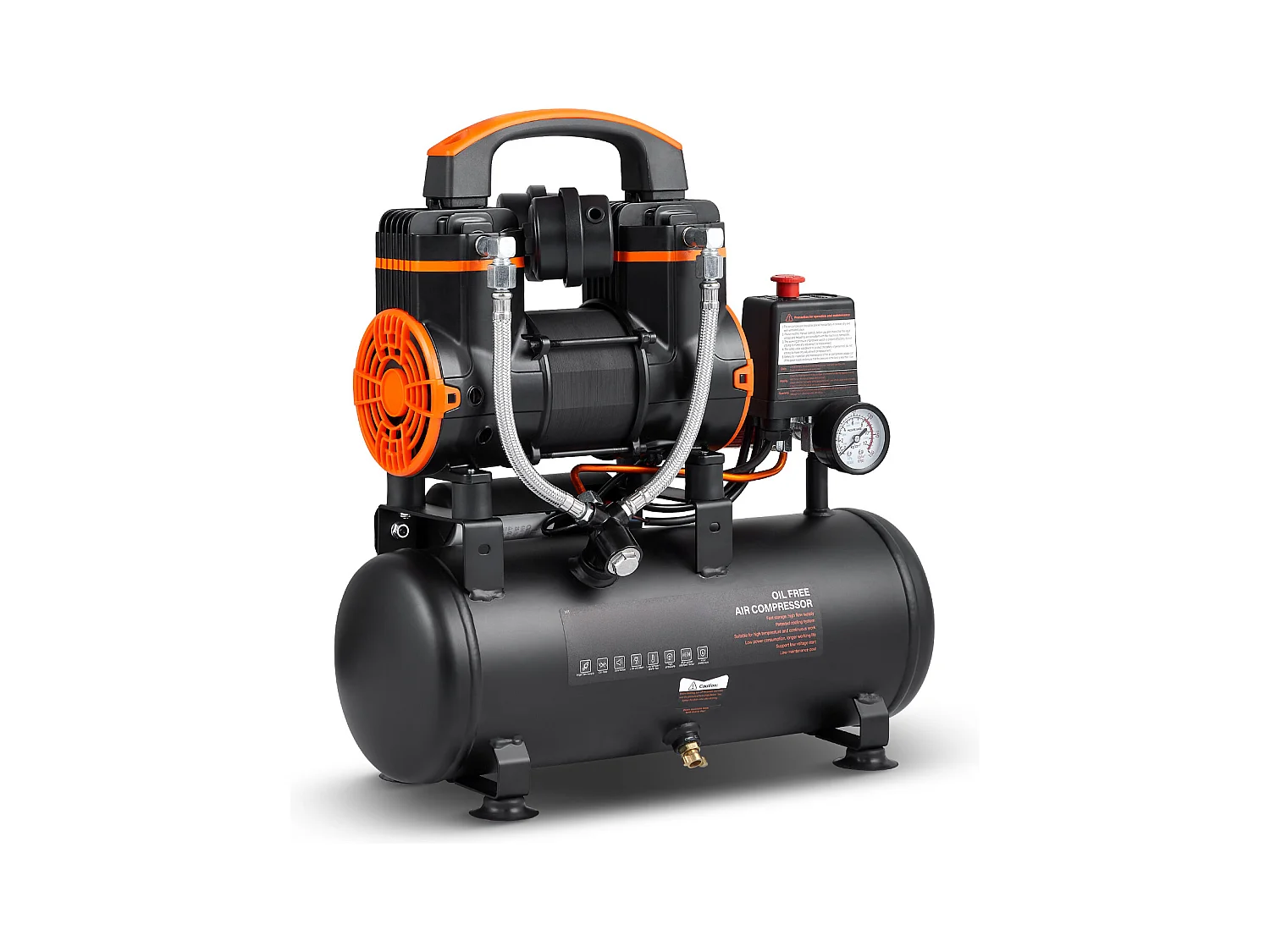 Compresseur D'air SucceBuy de 2,1 Gallons, 900 W, 2,2 CFM à 90 PSI, 70 dB Ultra Silencieux, Sans Huile