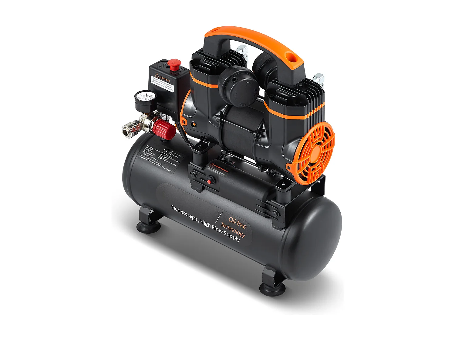 Compresseur D'air SucceBuy de 2,1 Gallons, 900 W, 2,2 CFM à 90 PSI, 70 dB Ultra Silencieux, Sans Huile