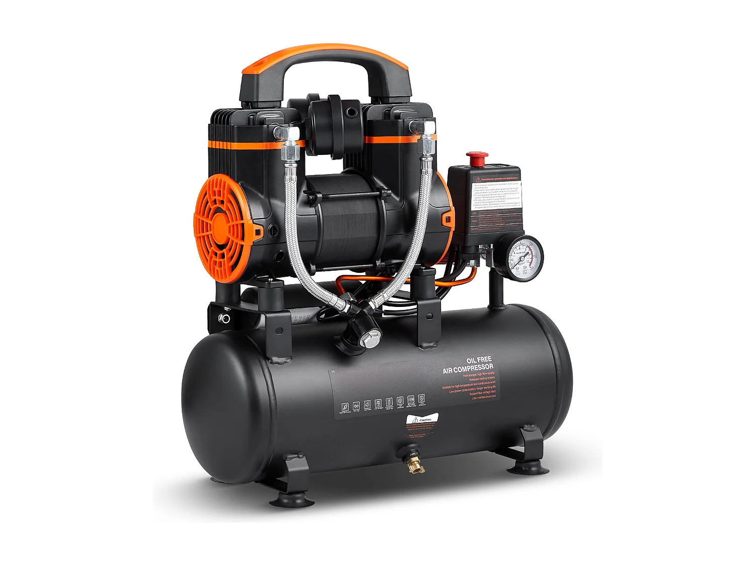 Compresseur D'air SucceBuy de 2,1 Gallons, 900 W, 2,2 CFM à 90 PSI, 70 dB Ultra Silencieux, Sans Huile