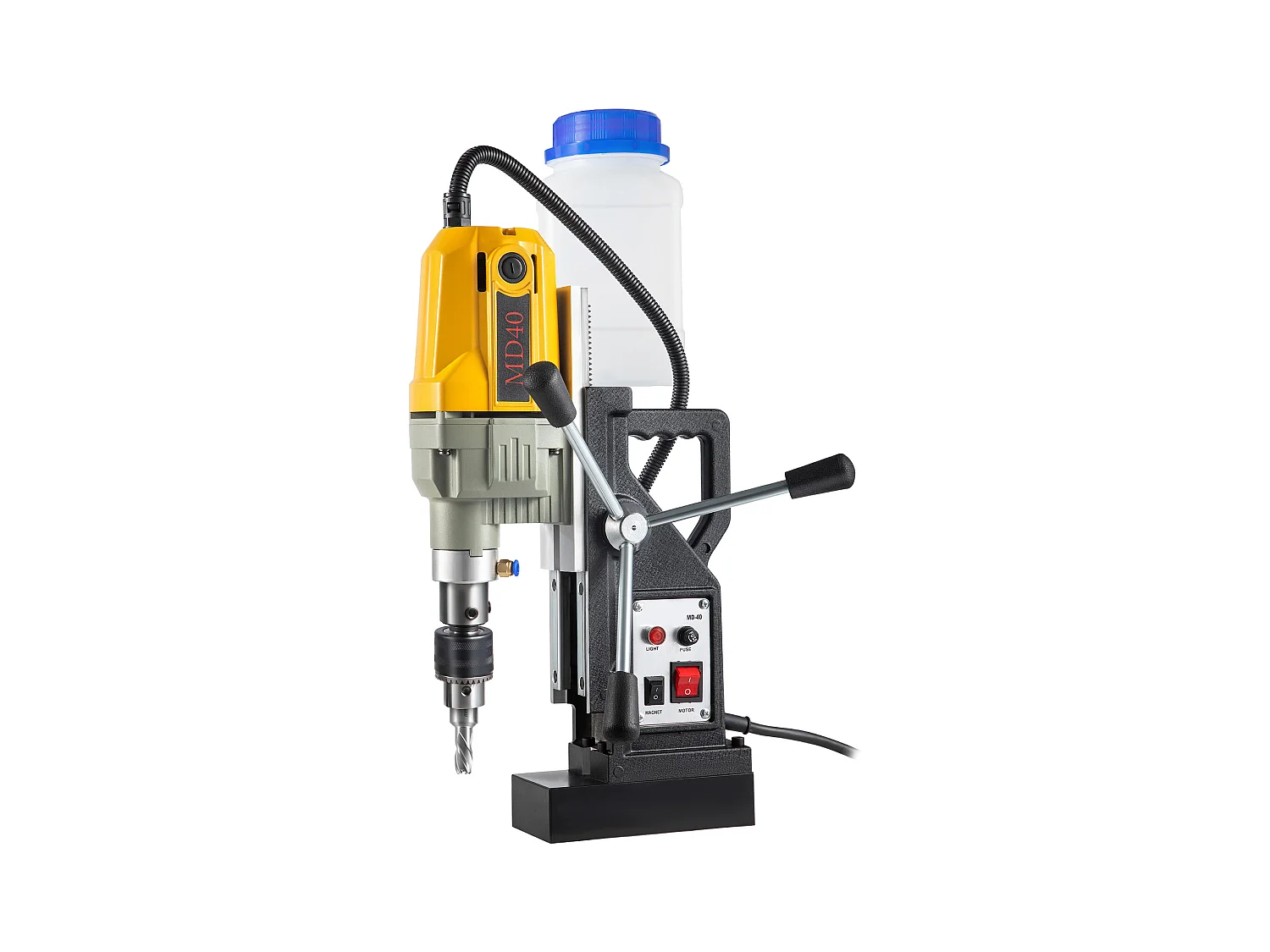 Mag Drill Press SucceBuy, 1100W, 3.98cm Max Diameter, Electric Magnetic Drill, 12 Bits