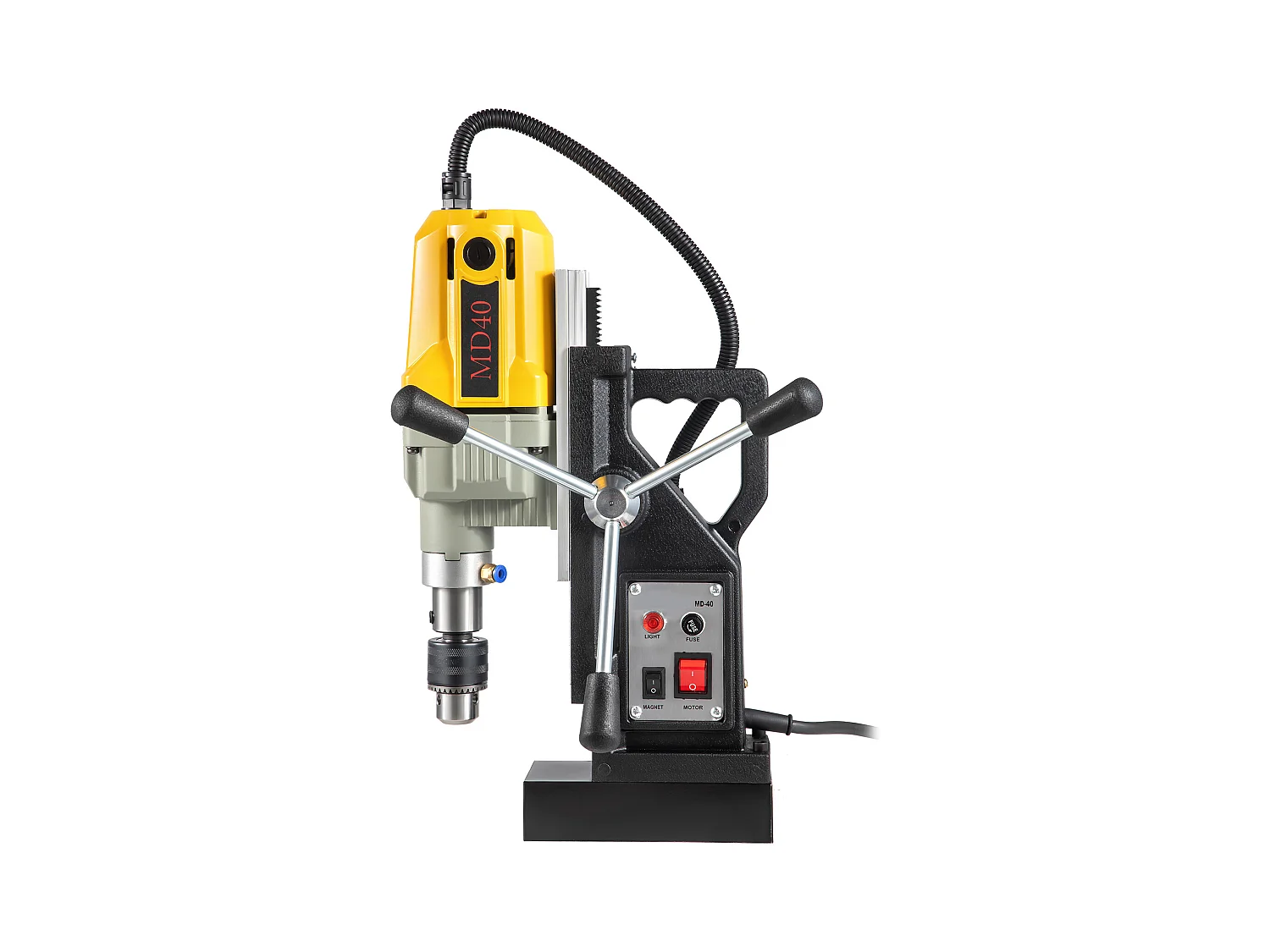 Mag Drill Press SucceBuy, 1100W, 3.98cm Max Diameter, Electric Magnetic Drill, 12 Bits