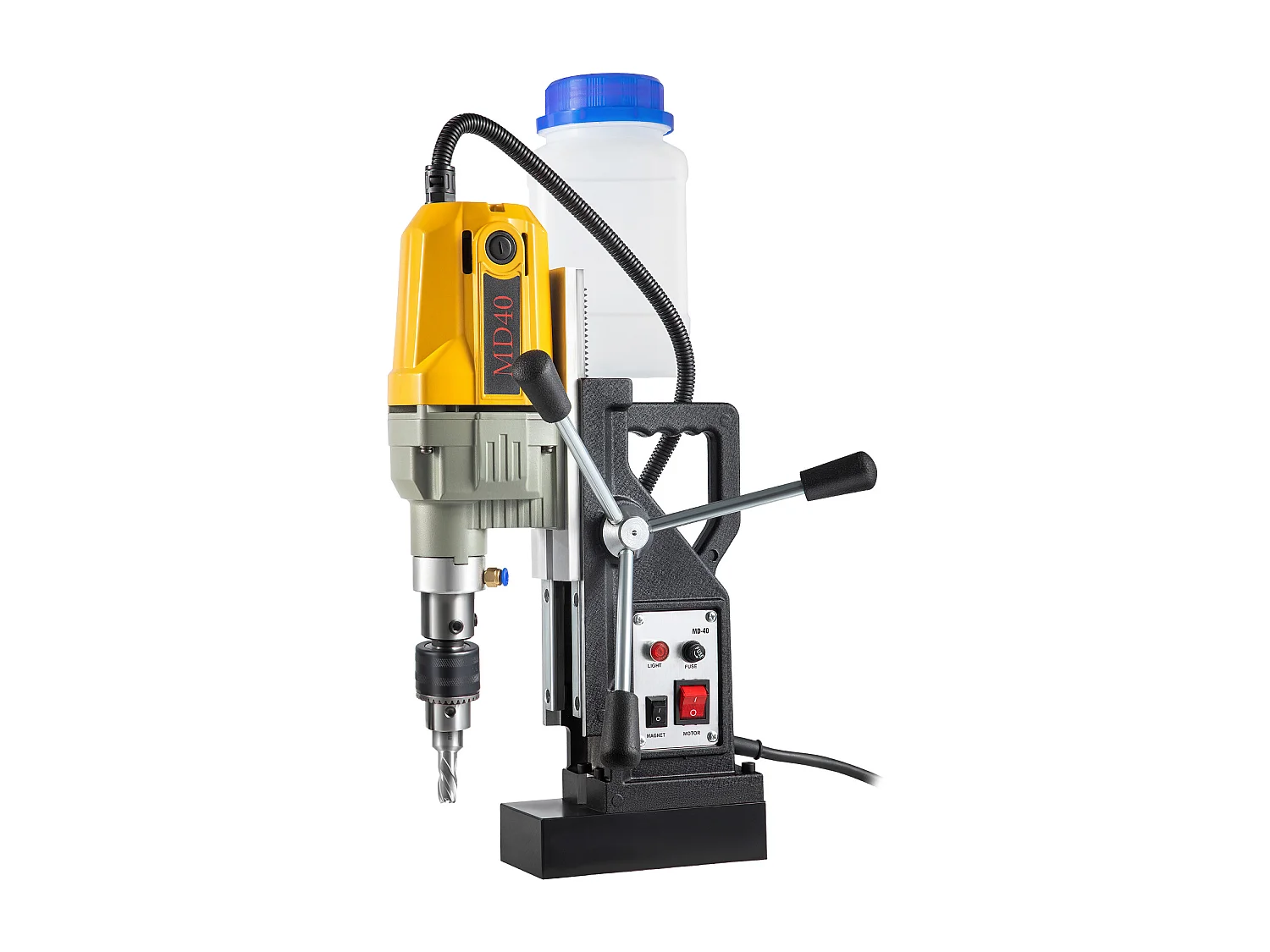Mag Drill Press SucceBuy, 1100W, 3.98cm Max Diameter, Electric Magnetic Drill, 12 Bits
